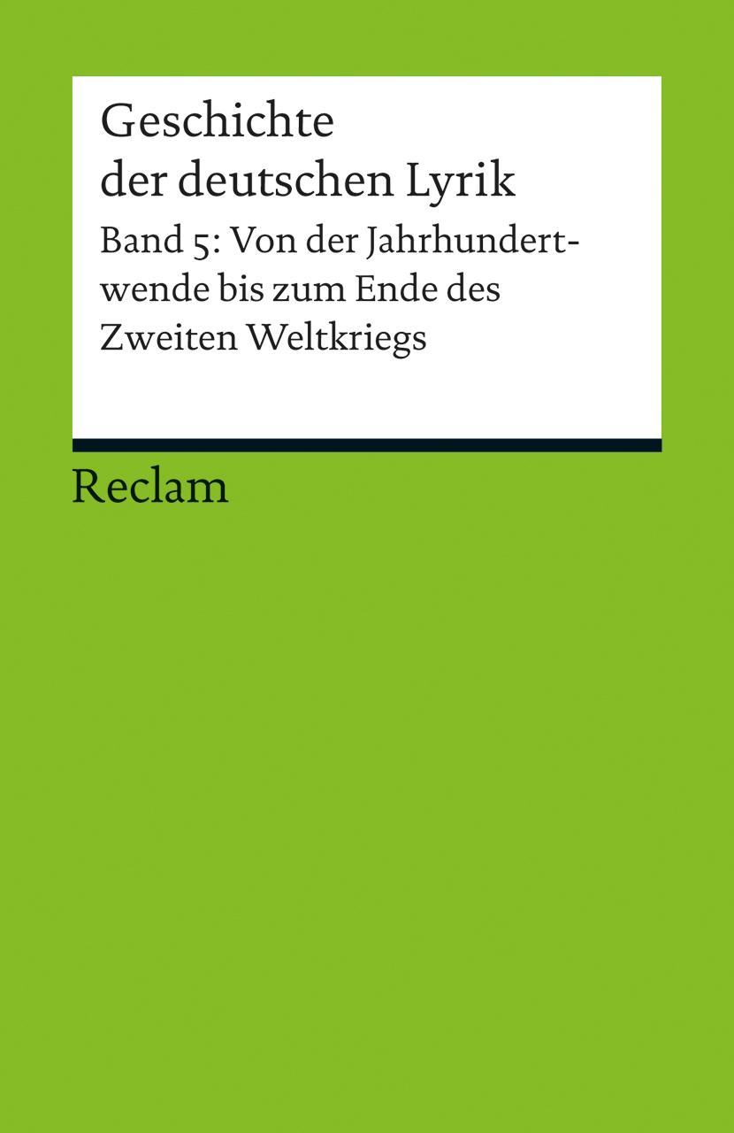 Cover: 9783150188927 | Geschichte der deutschen Lyrik | Ralf Schnell | Taschenbuch | 147 S.