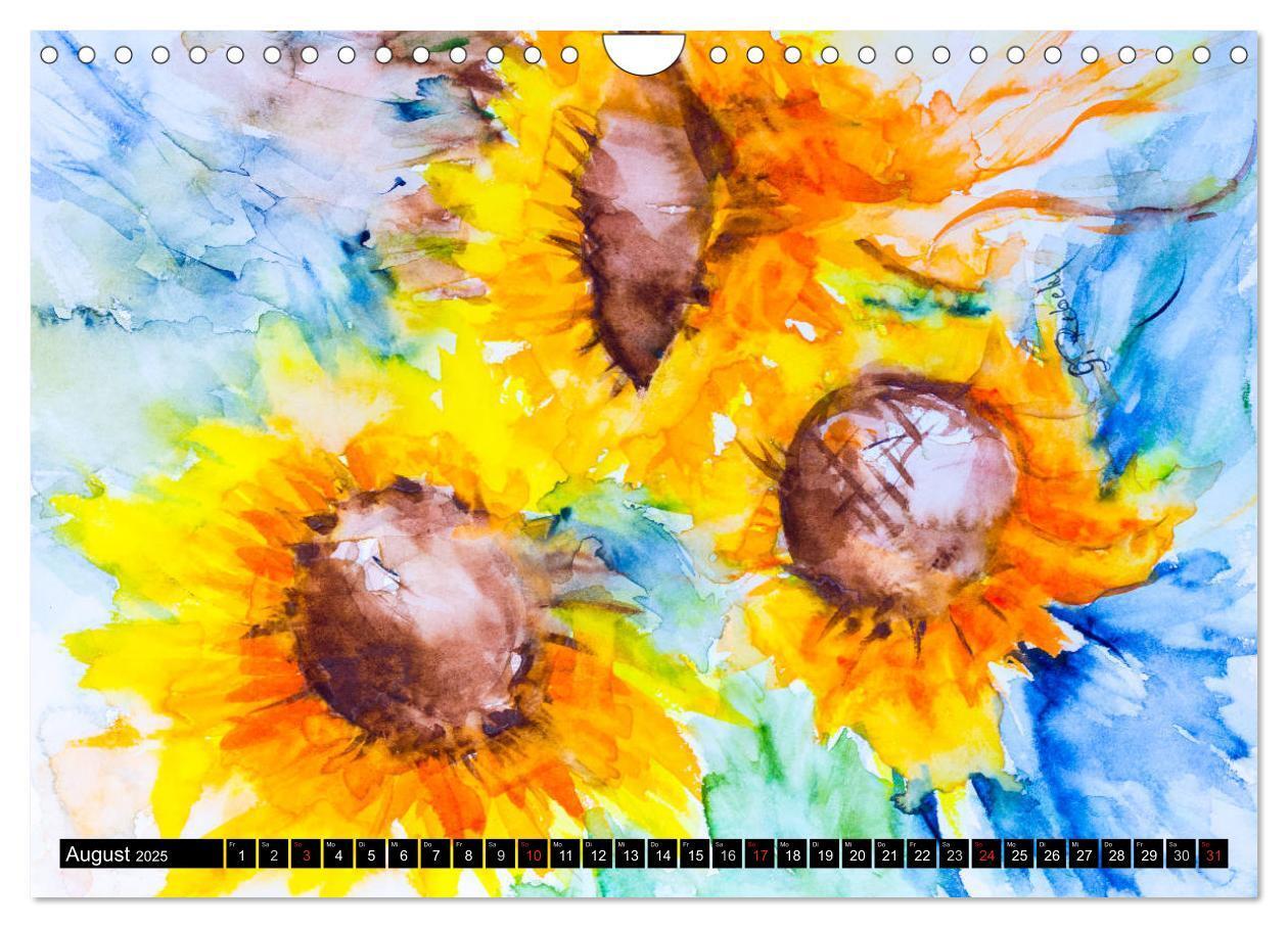 Bild: 9783435498635 | Blumenjahr - Bunte Blüten in Aquarell (Wandkalender 2025 DIN A4...