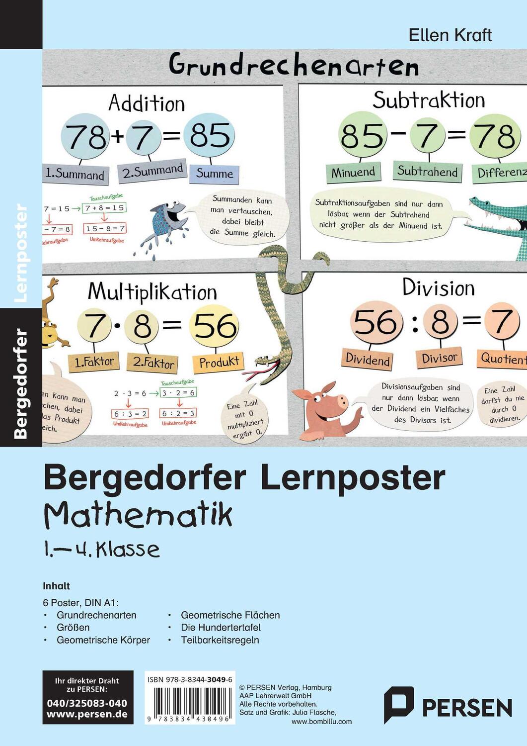 Cover: 9783834430496 | Lernposter Mathematik 1.-4.Klasse | 6 Poster für den Klassenraum