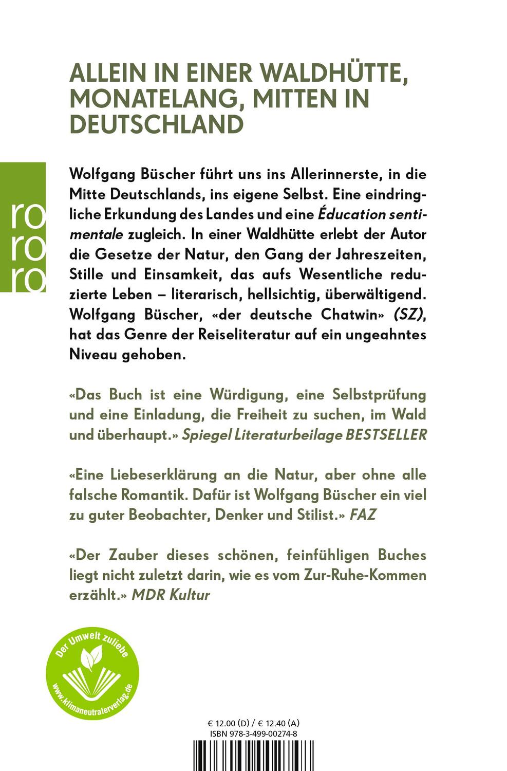 Rückseite: 9783499002748 | Heimkehr | Wolfgang Büscher | Taschenbuch | 208 S. | Deutsch | 2021