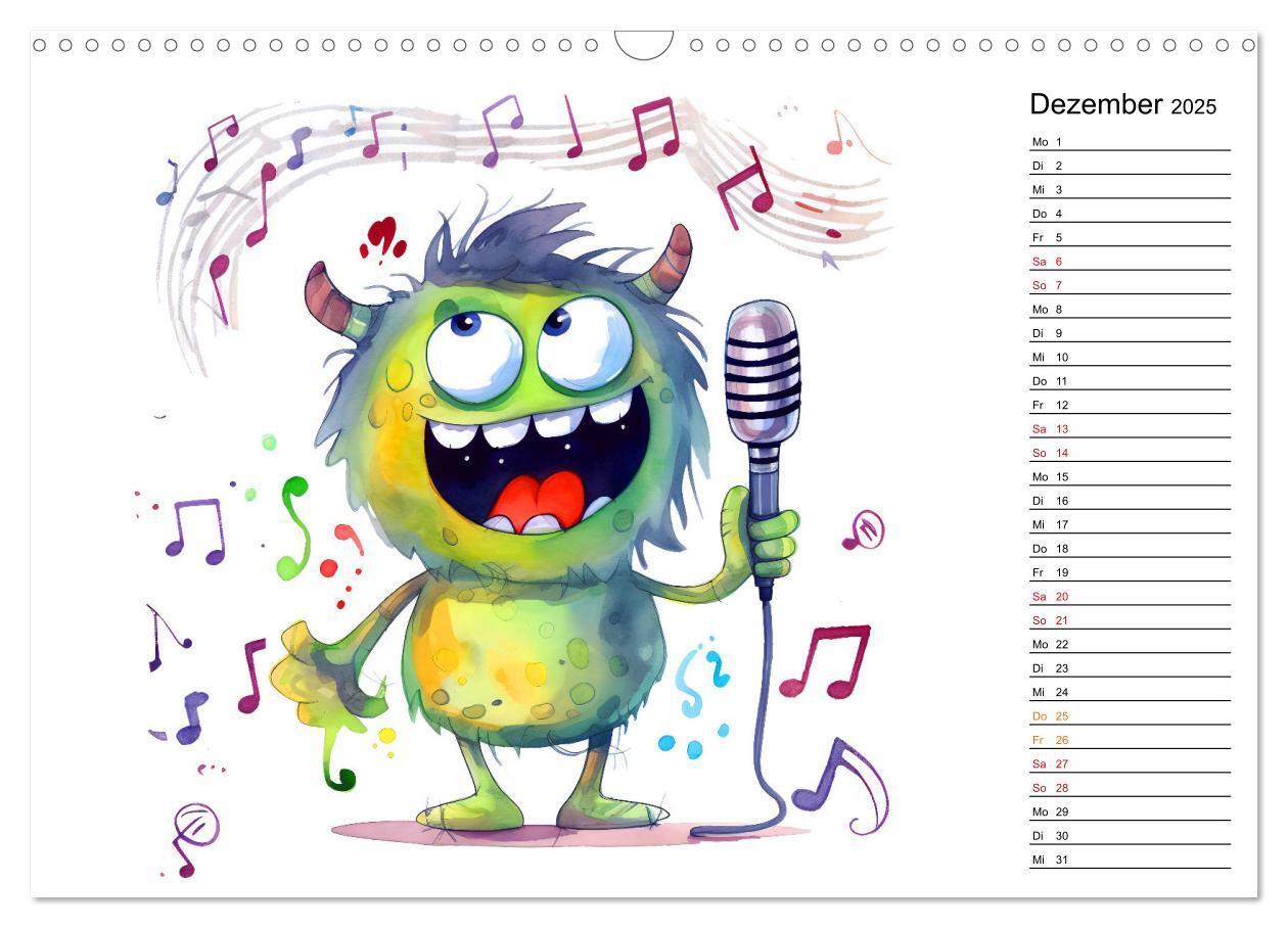 Bild: 9783383905728 | Monsterjobs - Kleine Monster, große Träume (Wandkalender 2025 DIN...