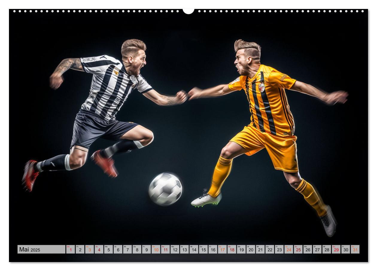 Bild: 9783383780448 | Fussball - Zweikampf (Wandkalender 2025 DIN A2 quer), CALVENDO...