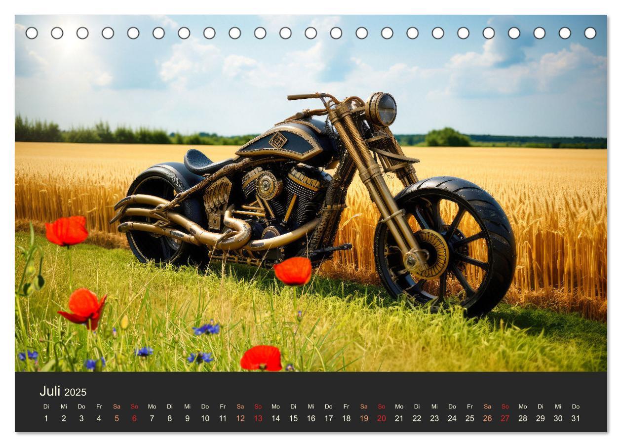 Bild: 9783435015092 | Steampunk Motorräder (Tischkalender 2025 DIN A5 quer), CALVENDO...