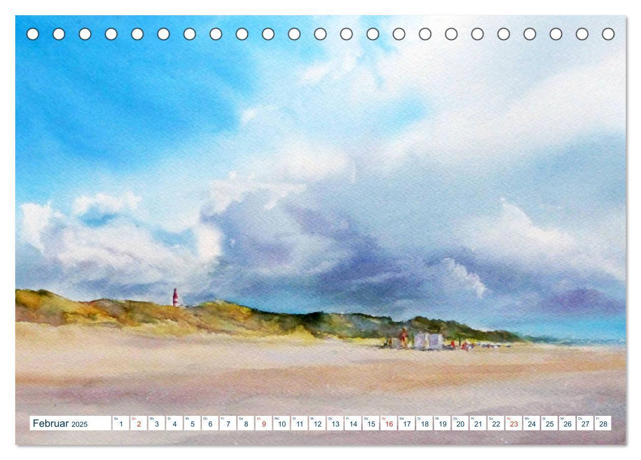 Bild: 9783435165469 | Nordseeaquarelle (Tischkalender 2025 DIN A5 quer), CALVENDO...