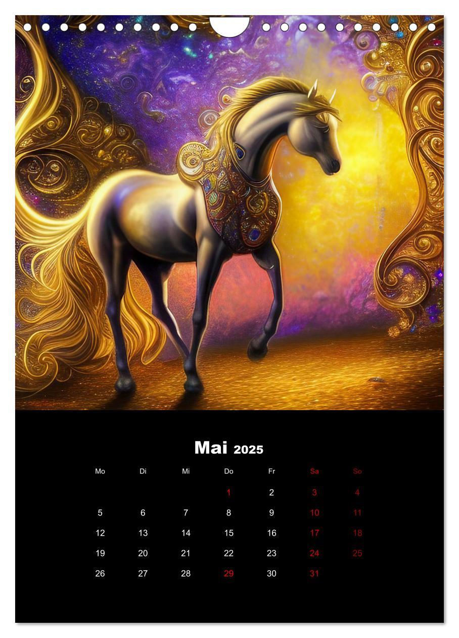 Bild: 9783435888658 | Pferde im goldenen Kleid (Wandkalender 2025 DIN A4 hoch), CALVENDO...