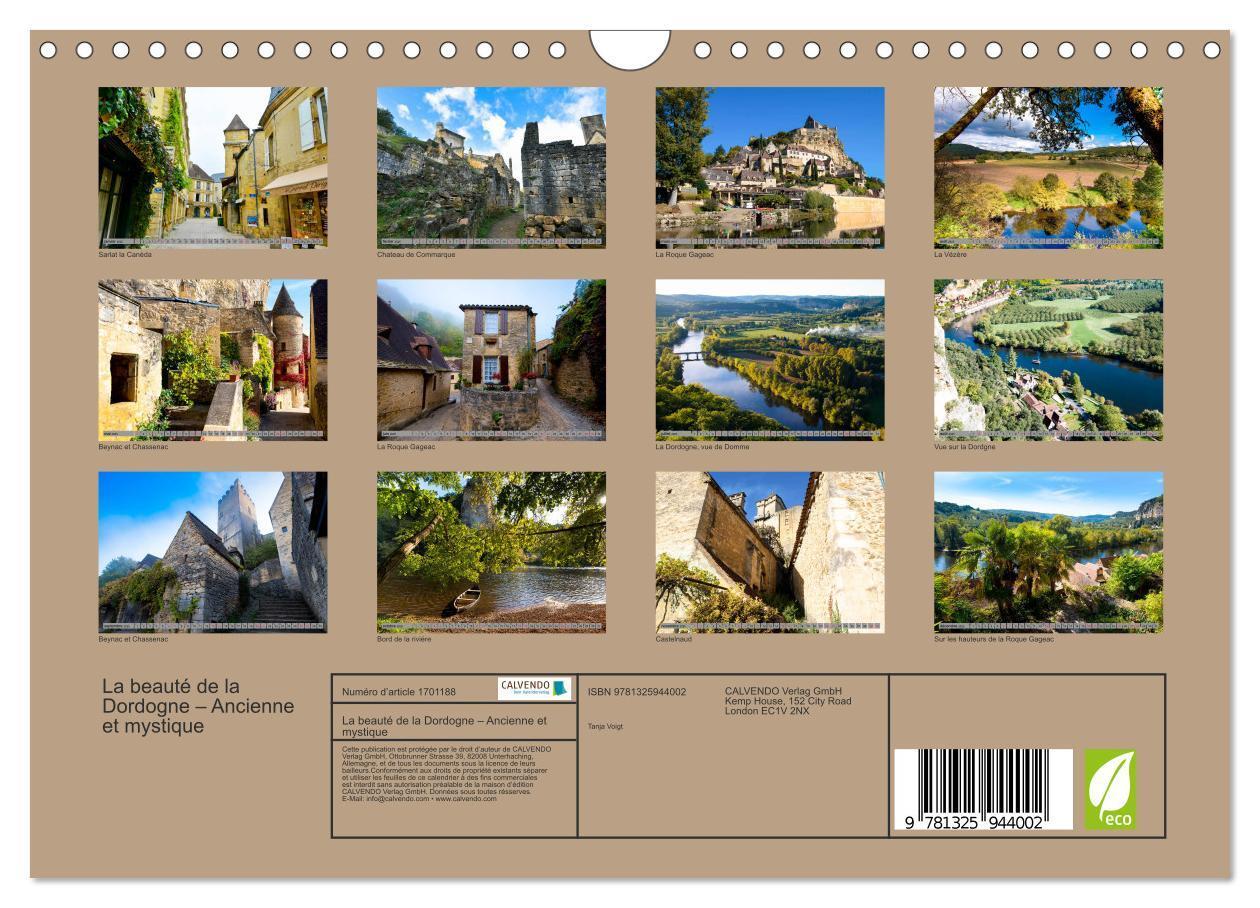 Bild: 9781325944002 | La beauté de la Dordogne ¿ Ancienne et mystique (Calendrier mural...