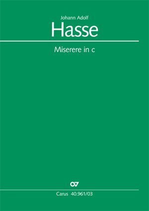 Cover: 9790007140458 | Miserere in c (Klavierauszug) | Johann Adolf Hasse | Buch | 36 S.