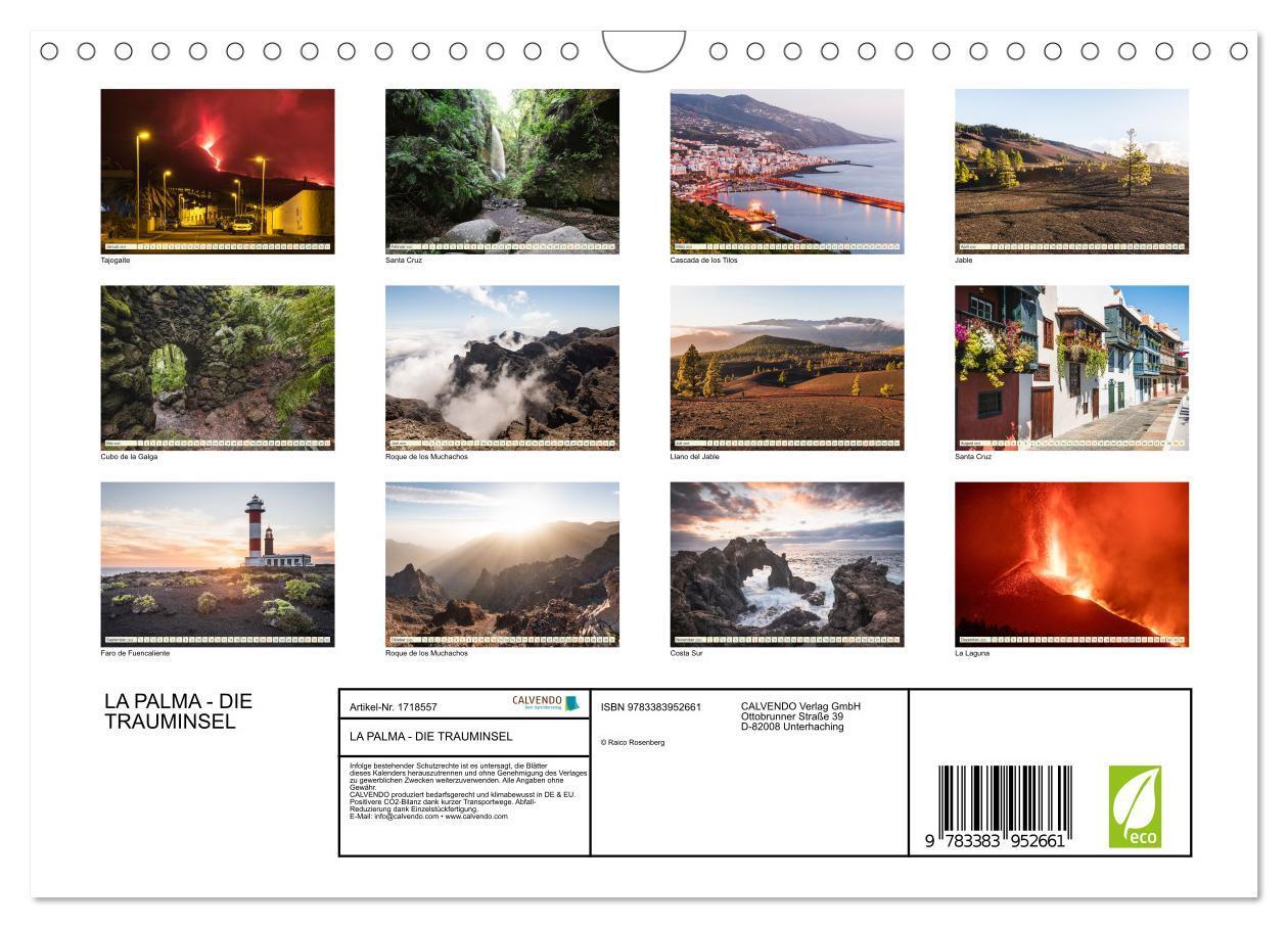 Bild: 9783383952661 | LA PALMA - DIE TRAUMINSEL (Wandkalender 2025 DIN A4 quer), CALVENDO...