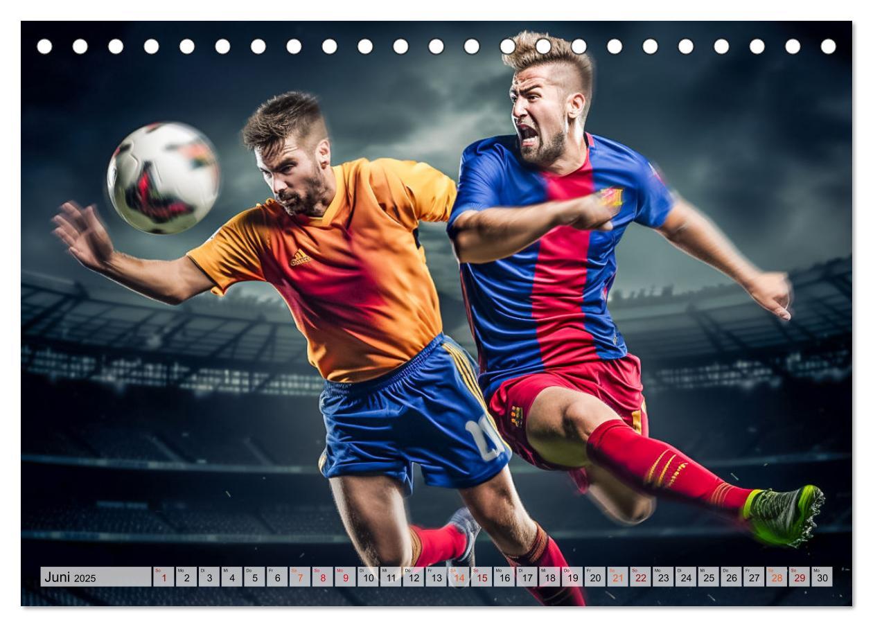 Bild: 9783383780462 | Fussball - Zweikampf (Tischkalender 2025 DIN A5 quer), CALVENDO...