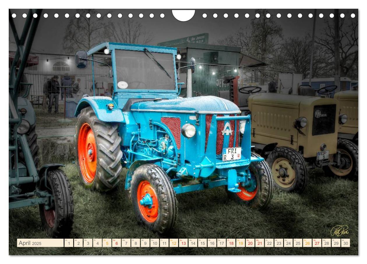 Bild: 9783435609710 | Oldtimer - Traktoren für Liebhaber (Wandkalender 2025 DIN A4 quer),...