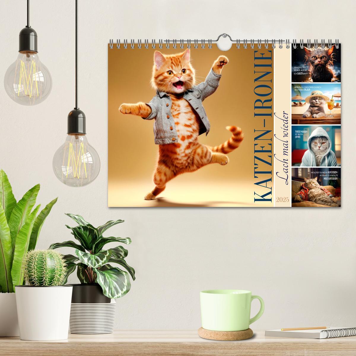 Bild: 9783383771910 | KATZEN-IRONIE Lach mal wieder (Wandkalender 2025 DIN A4 quer),...