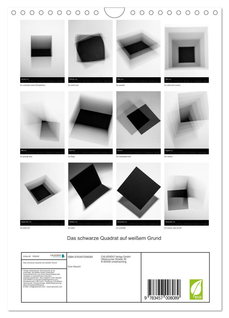 Bild: 9783457008089 | Das schwarze Quadrat auf weißem Grund (Wandkalender 2025 DIN A4...