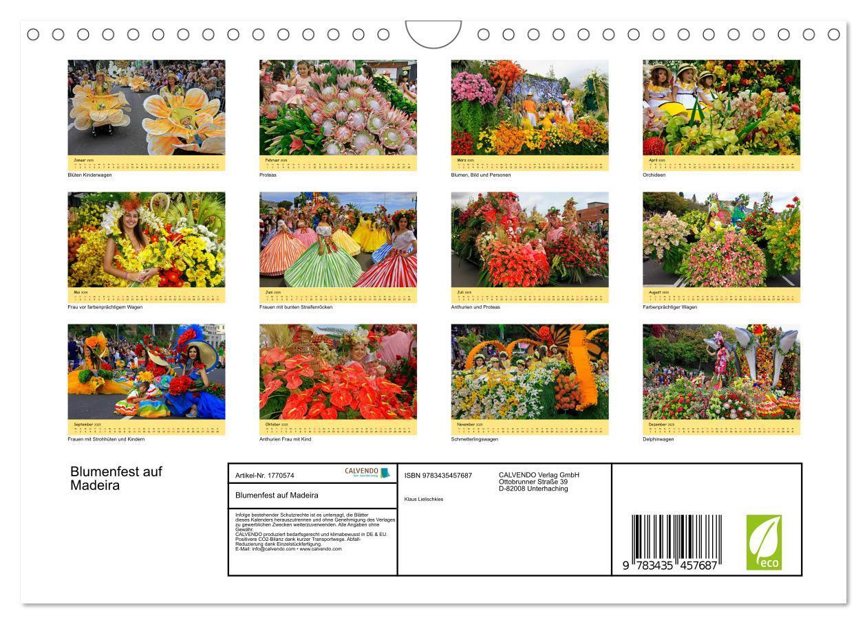 Bild: 9783435457687 | Blumenfest auf Madeira (Wandkalender 2025 DIN A4 quer), CALVENDO...