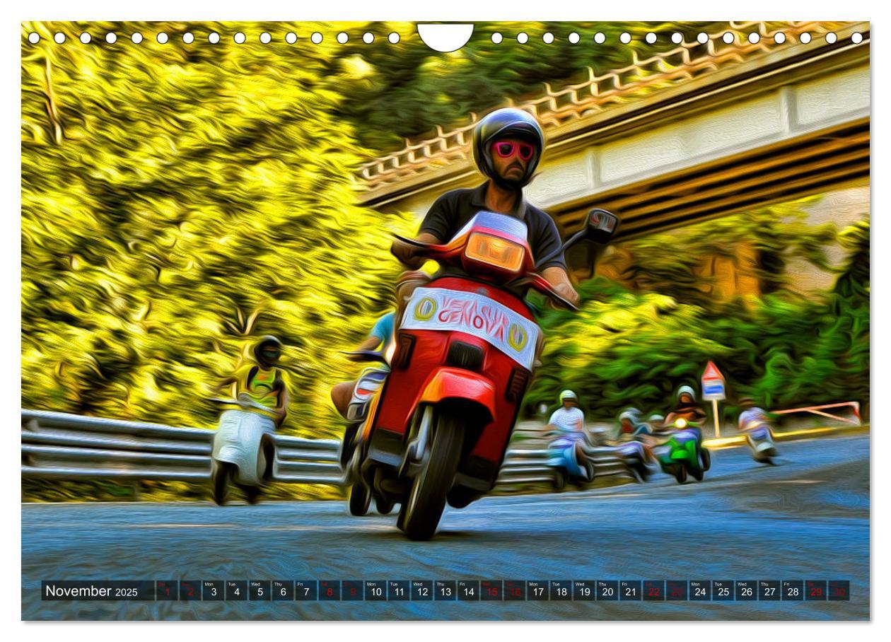 Bild: 9781325949236 | Low-angle shots of scooters (Wall Calendar 2025 DIN A4 landscape),...