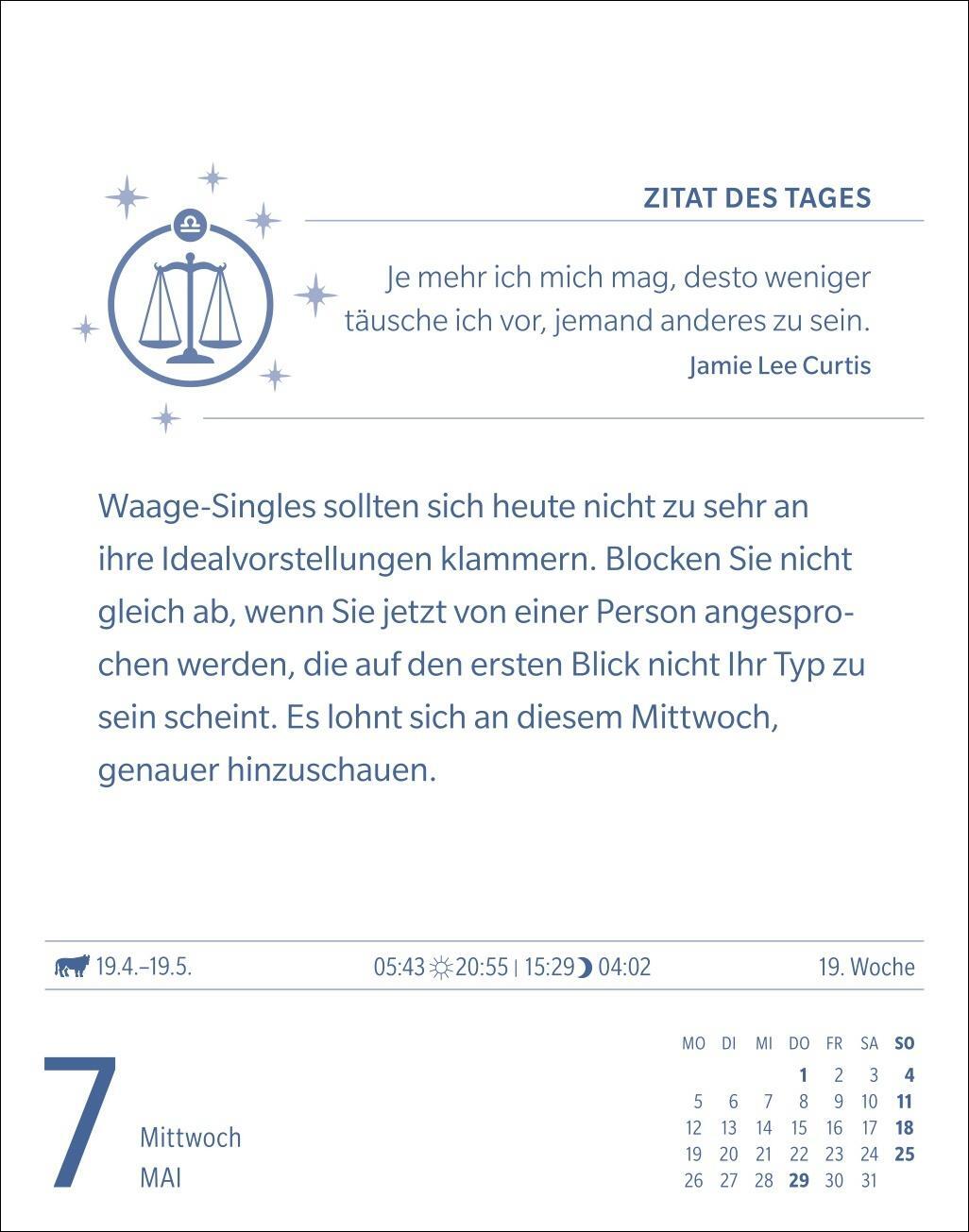 Bild: 9783840033735 | Waage Sternzeichenkalender 2025 - Tagesabreißkalender - Ihr...