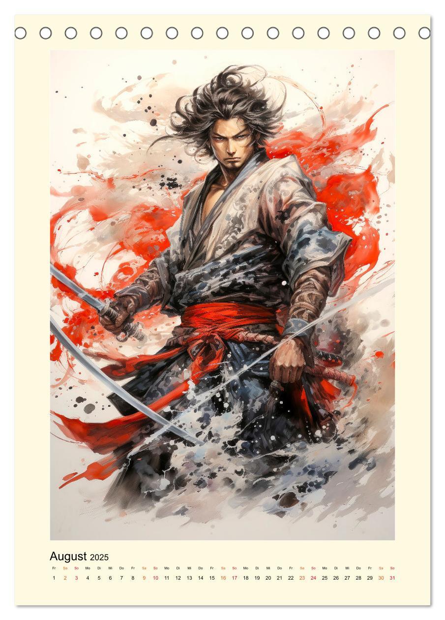 Bild: 9783435845910 | Samurai Helden (Tischkalender 2025 DIN A5 hoch), CALVENDO...