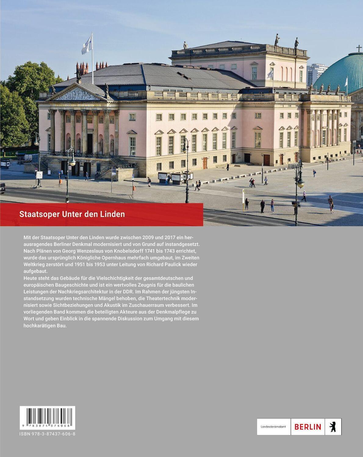 Bild: 9783874376068 | Staatsoper Unter den Linden | Erhalten - Restaurieren - Weiterbauen