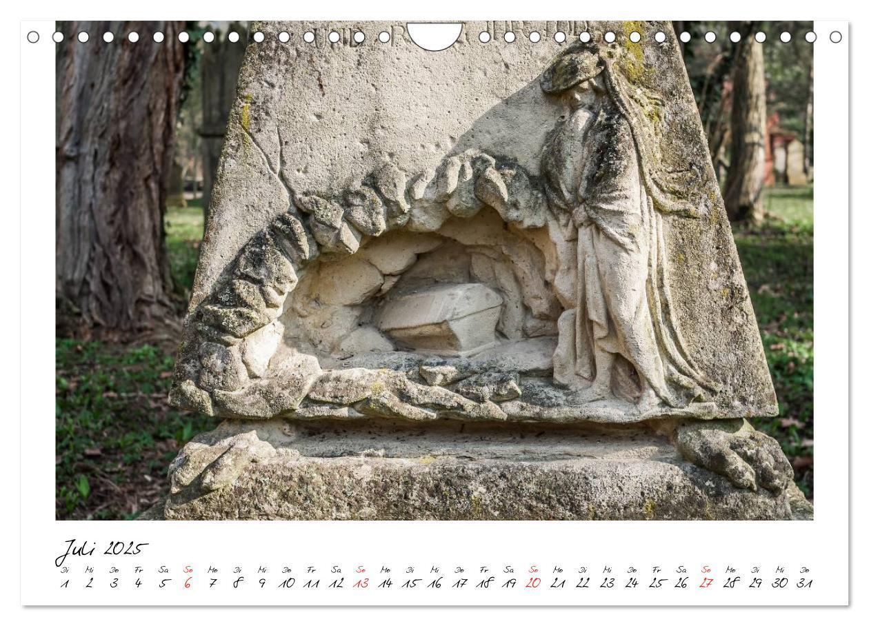 Bild: 9783435712892 | Alter Friedhof Freiburg (Wandkalender 2025 DIN A4 quer), CALVENDO...