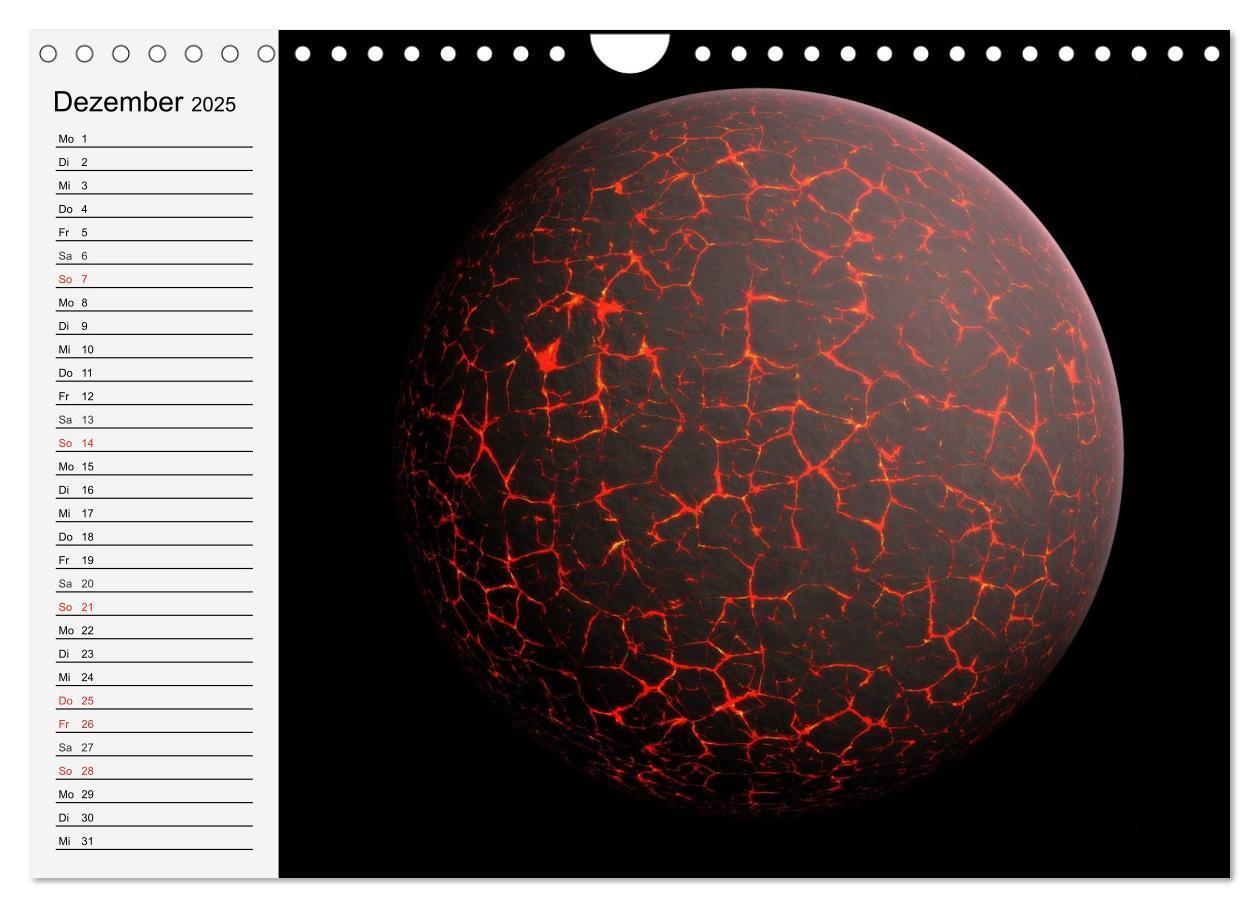 Bild: 9783435531134 | Sonne, Monde und Planeten (Wandkalender 2025 DIN A4 quer), CALVENDO...