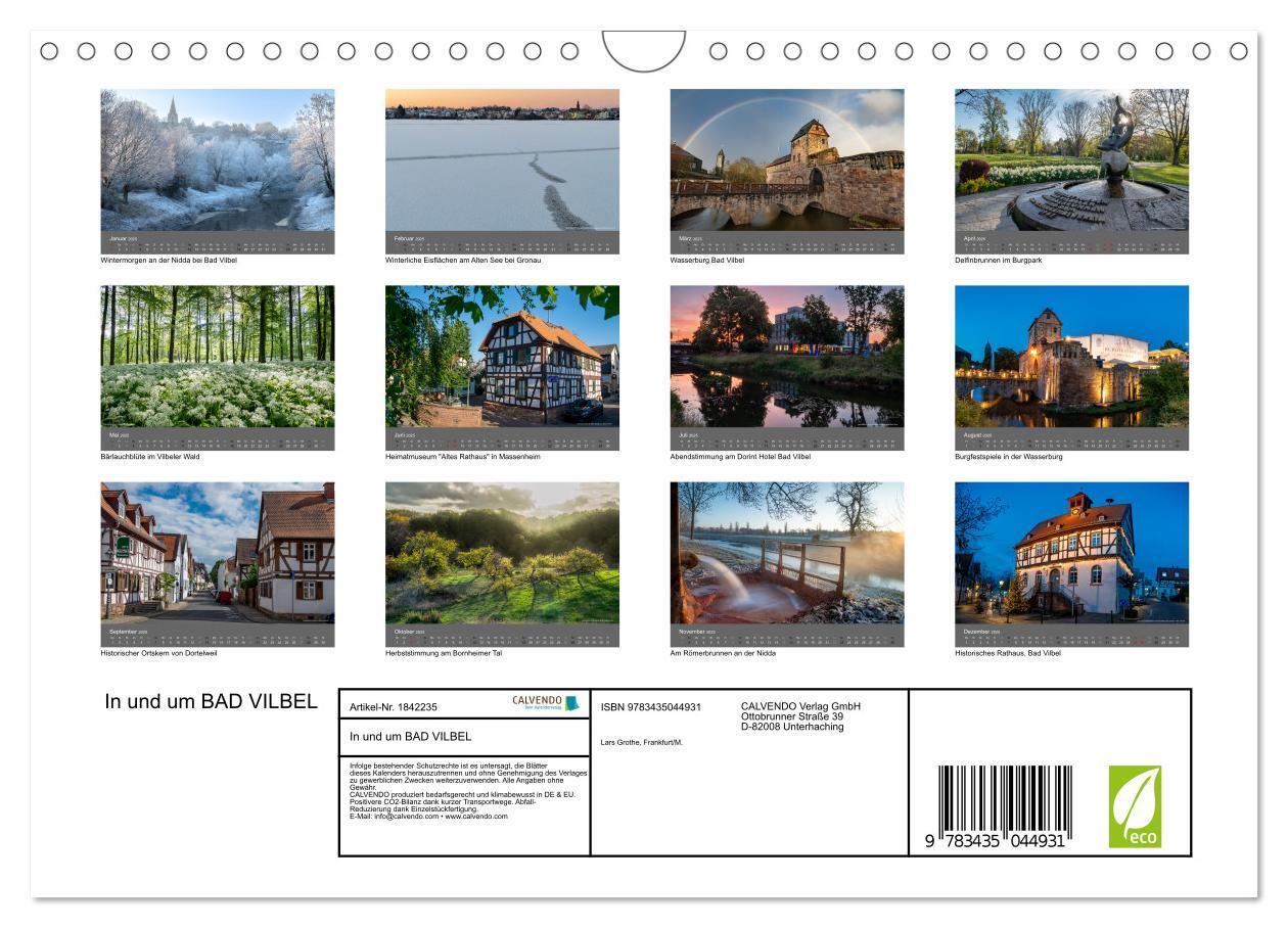 Bild: 9783435044931 | In und um BAD VILBEL (Wandkalender 2025 DIN A4 quer), CALVENDO...