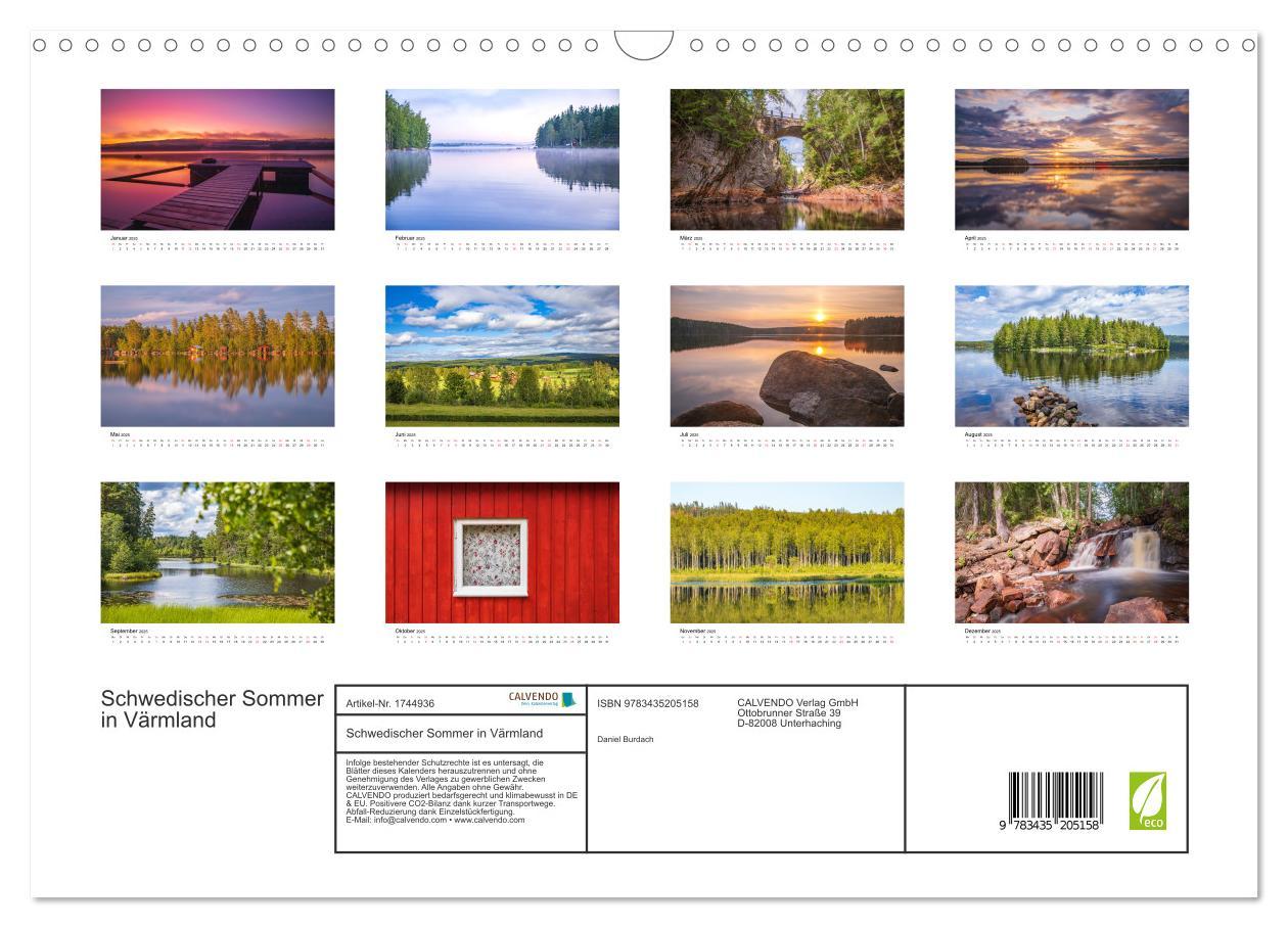 Bild: 9783435205158 | Schwedischer Sommer in Värmland (Wandkalender 2025 DIN A3 quer),...