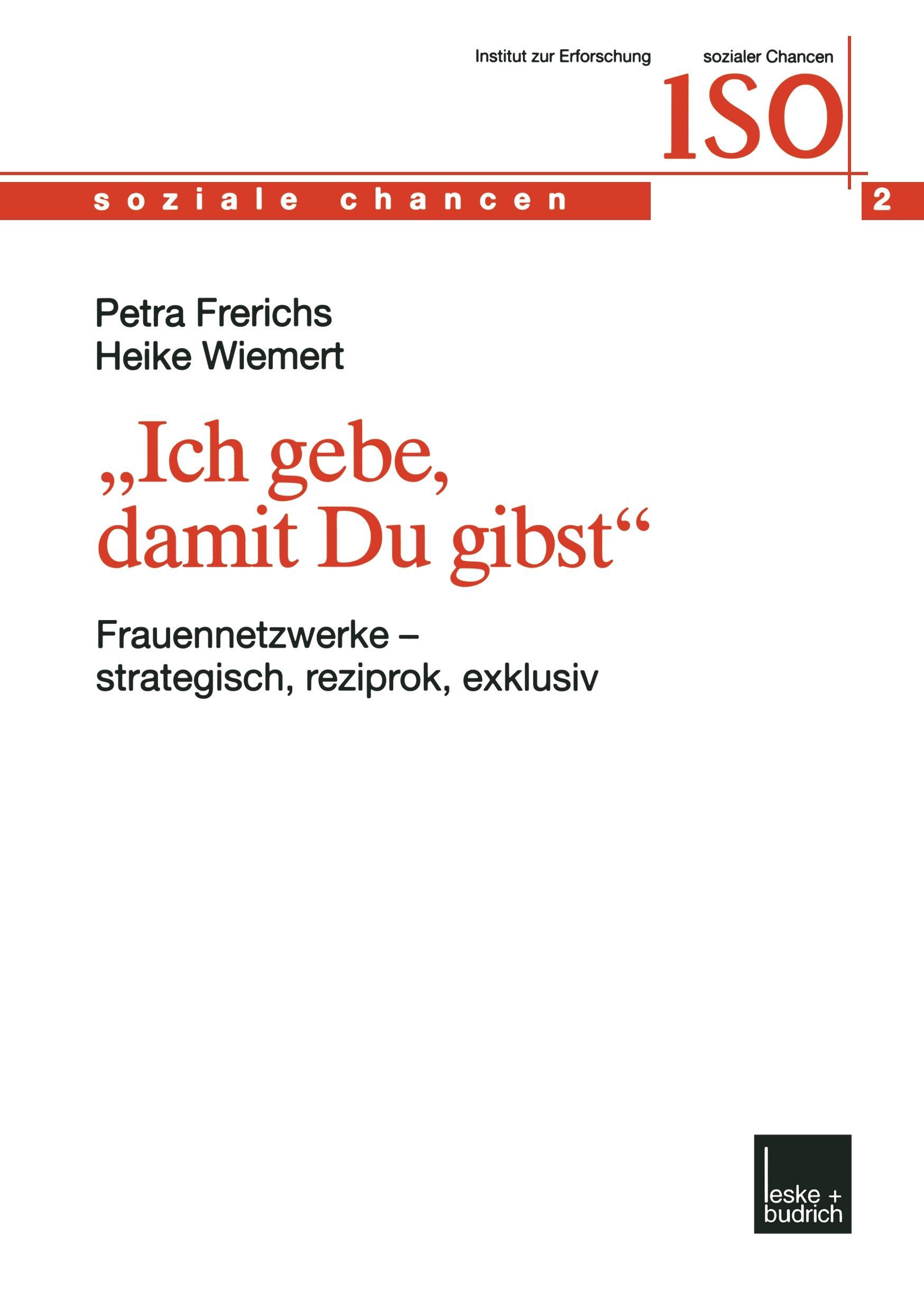 Cover: 9783810034731 | ¿Ich gebe, damit Du gibst¿ | Heike Wiemert (u. a.) | Taschenbuch