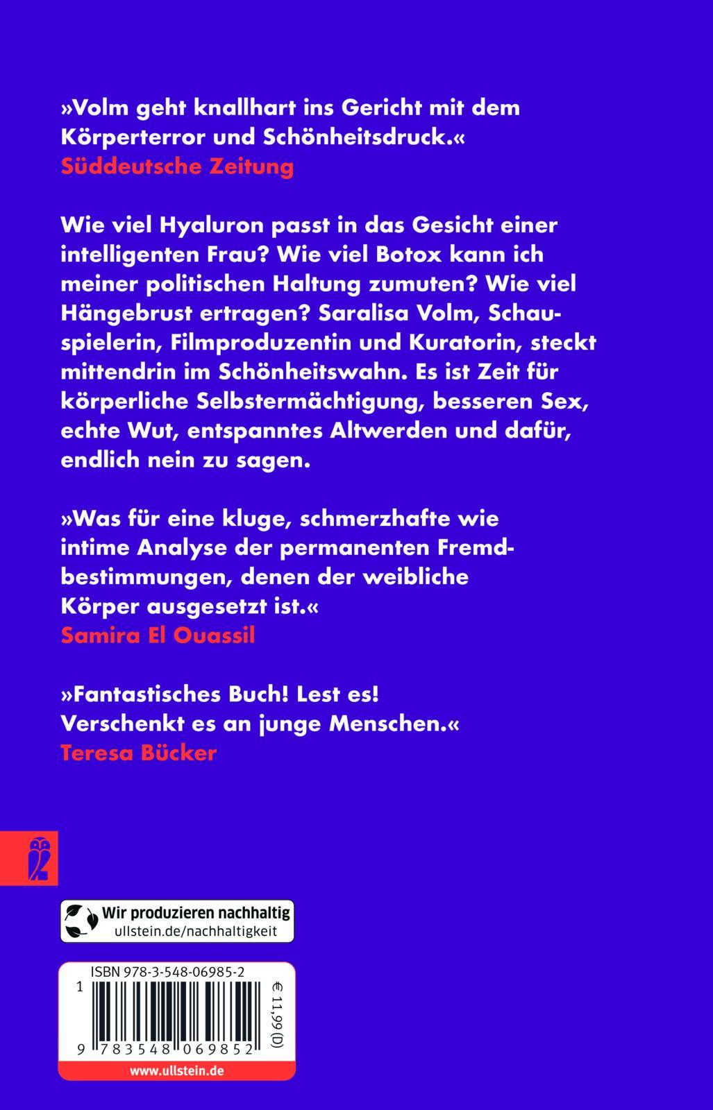 Rückseite: 9783548069852 | Das ewige Ungenügend | Saralisa Volm | Taschenbuch | 272 S. | Deutsch