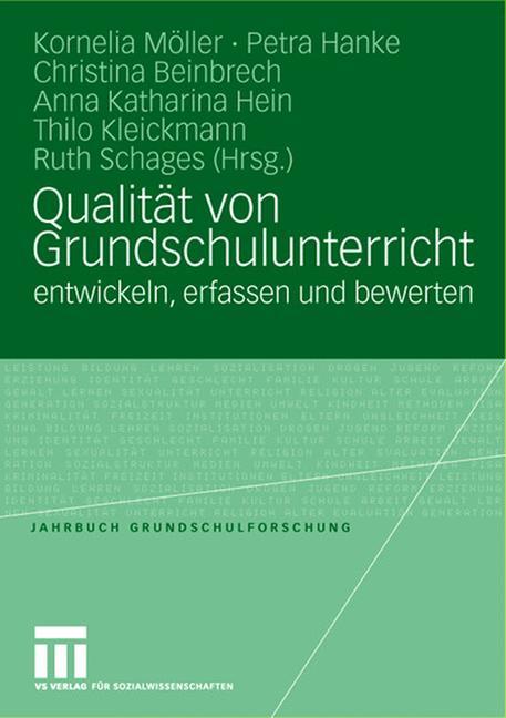 Cover: 9783531156231 | Qualität von Grundschulunterricht entwickeln, erfassen und bewerten