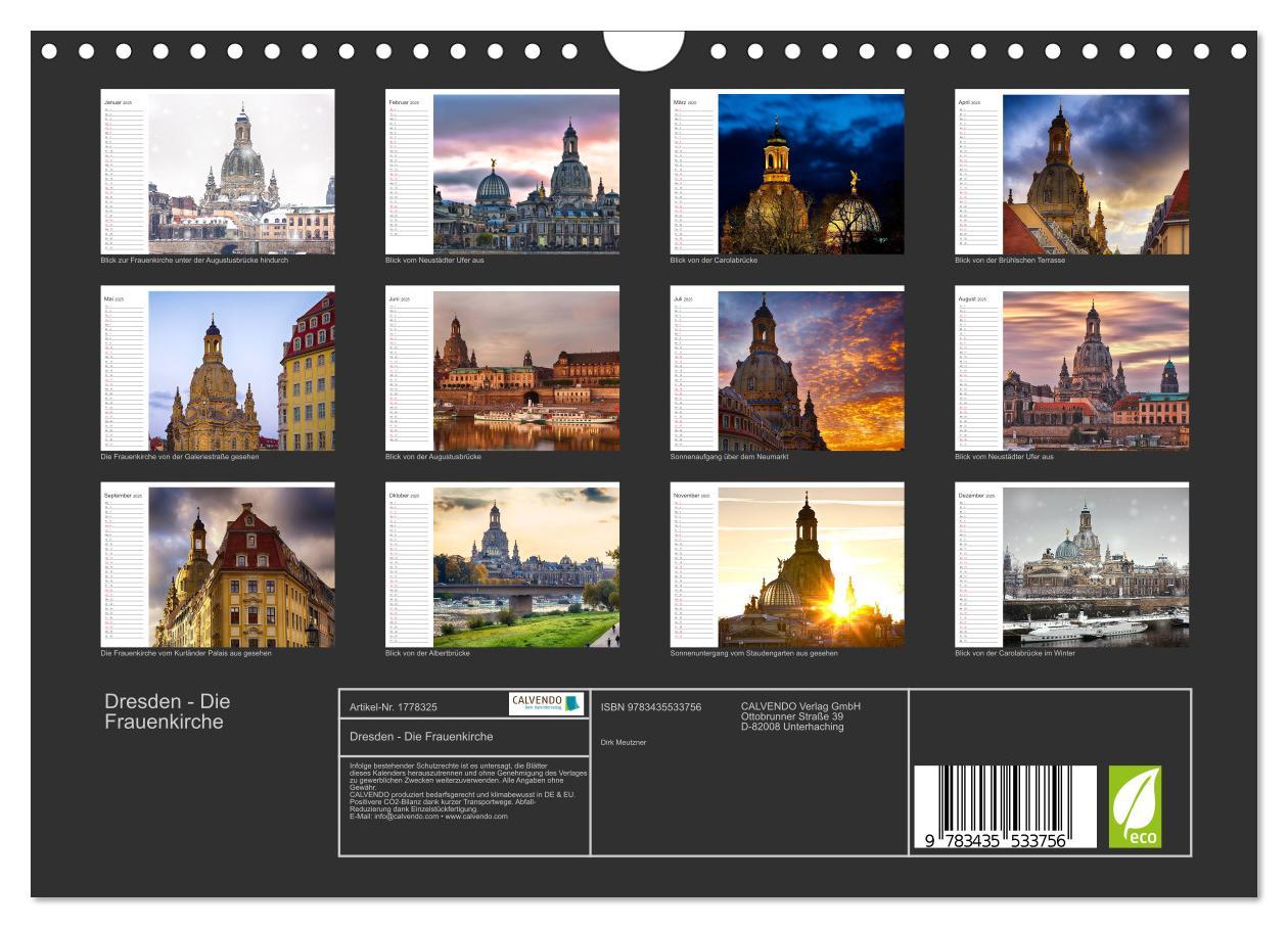 Bild: 9783435533756 | Dresden - Die Frauenkirche (Wandkalender 2025 DIN A4 quer),...