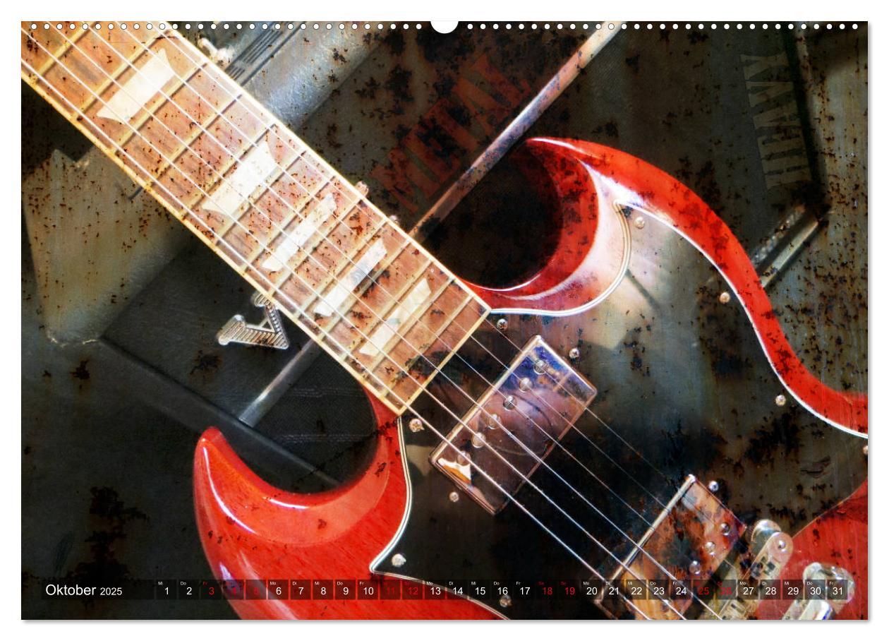 Bild: 9783435443468 | Gitarren - Grunge Style (Wandkalender 2025 DIN A2 quer), CALVENDO...