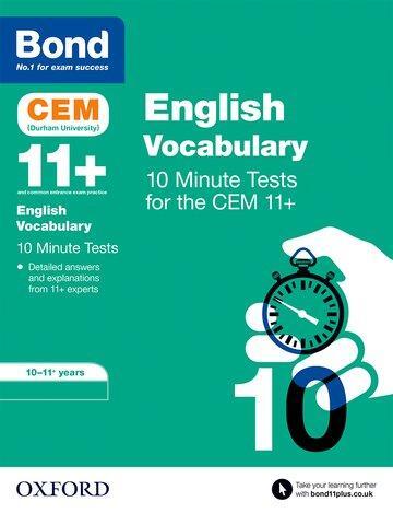 Cover: 9780192767660 | Bond 11+: CEM Vocabulary 10 Minute Tests: Ready for the 2024 exam