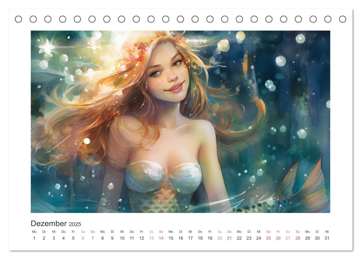 Bild: 9783383892370 | Liebliche Meerjungfrauen (Tischkalender 2025 DIN A5 quer), CALVENDO...