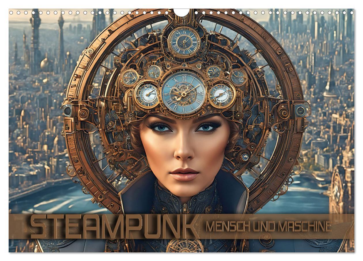 Cover: 9783383845444 | Steampunk - Mensch und Maschine (Wandkalender 2025 DIN A3 quer),...