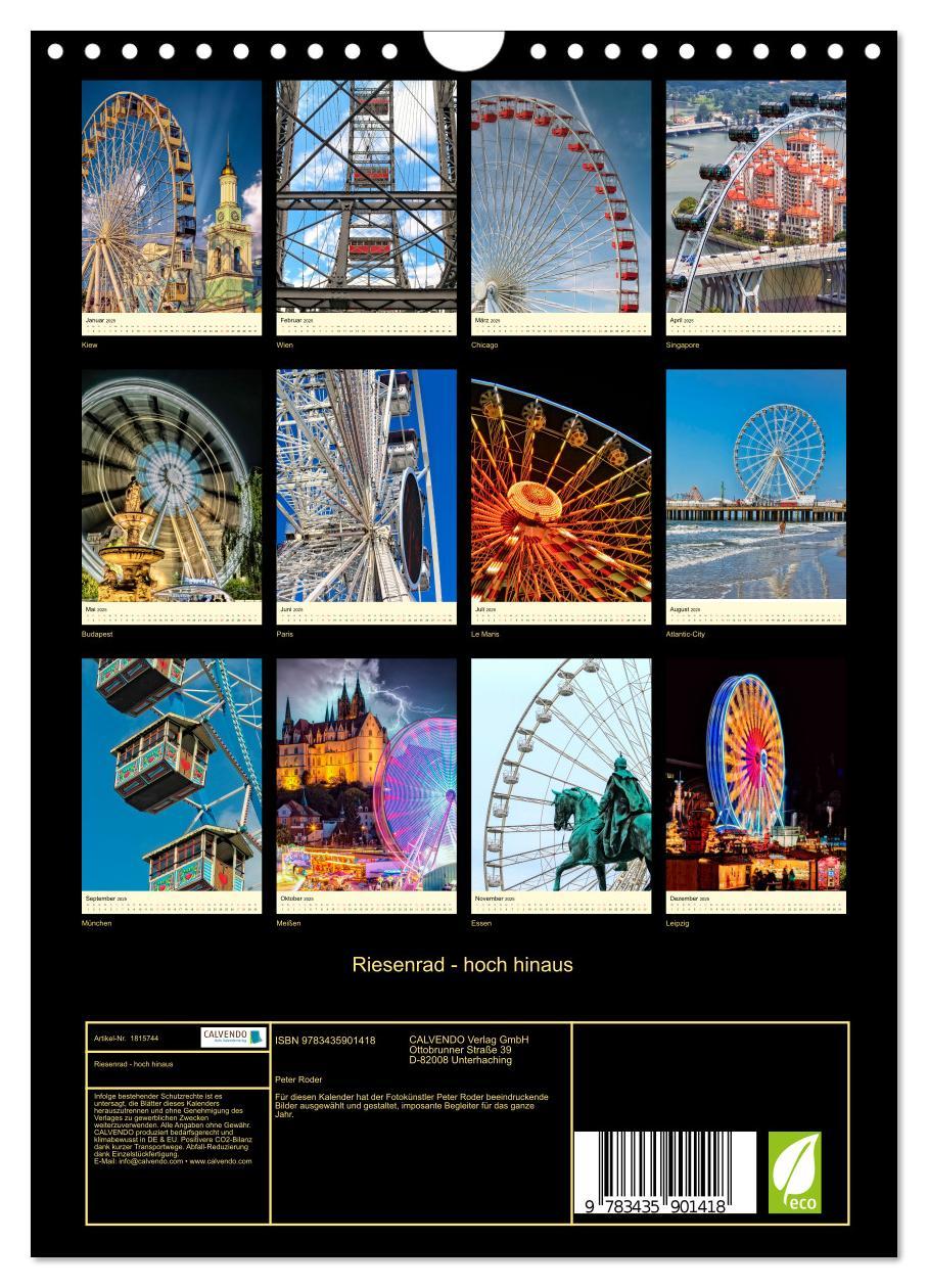 Bild: 9783435901418 | Riesenrad - hoch hinaus (Wandkalender 2025 DIN A4 hoch), CALVENDO...