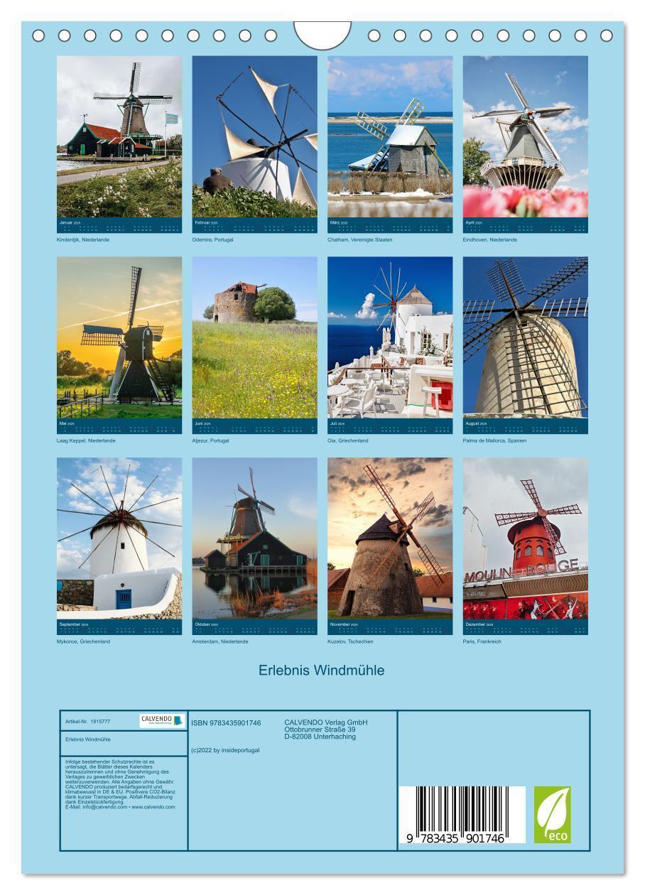 Bild: 9783435901746 | Erlebnis Windmühle (Wandkalender 2025 DIN A4 hoch), CALVENDO...