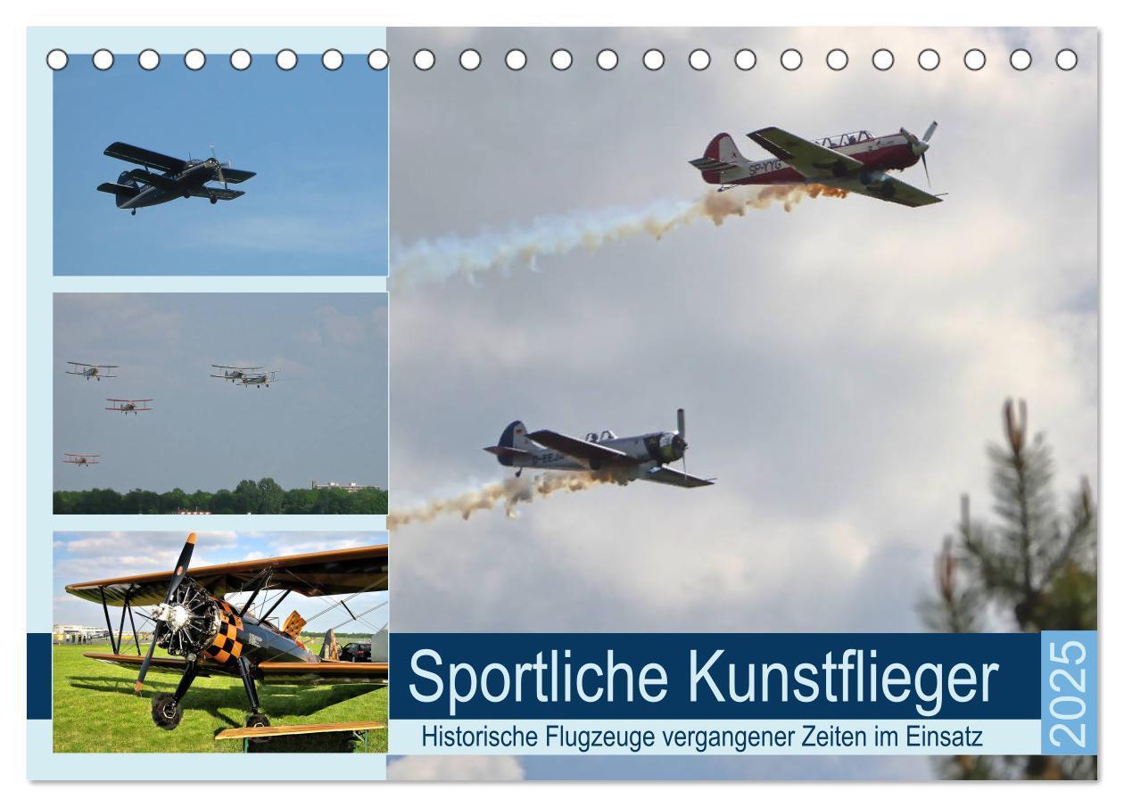 Cover: 9783435233656 | Sportliche Kunstflieger (Tischkalender 2025 DIN A5 quer), CALVENDO...