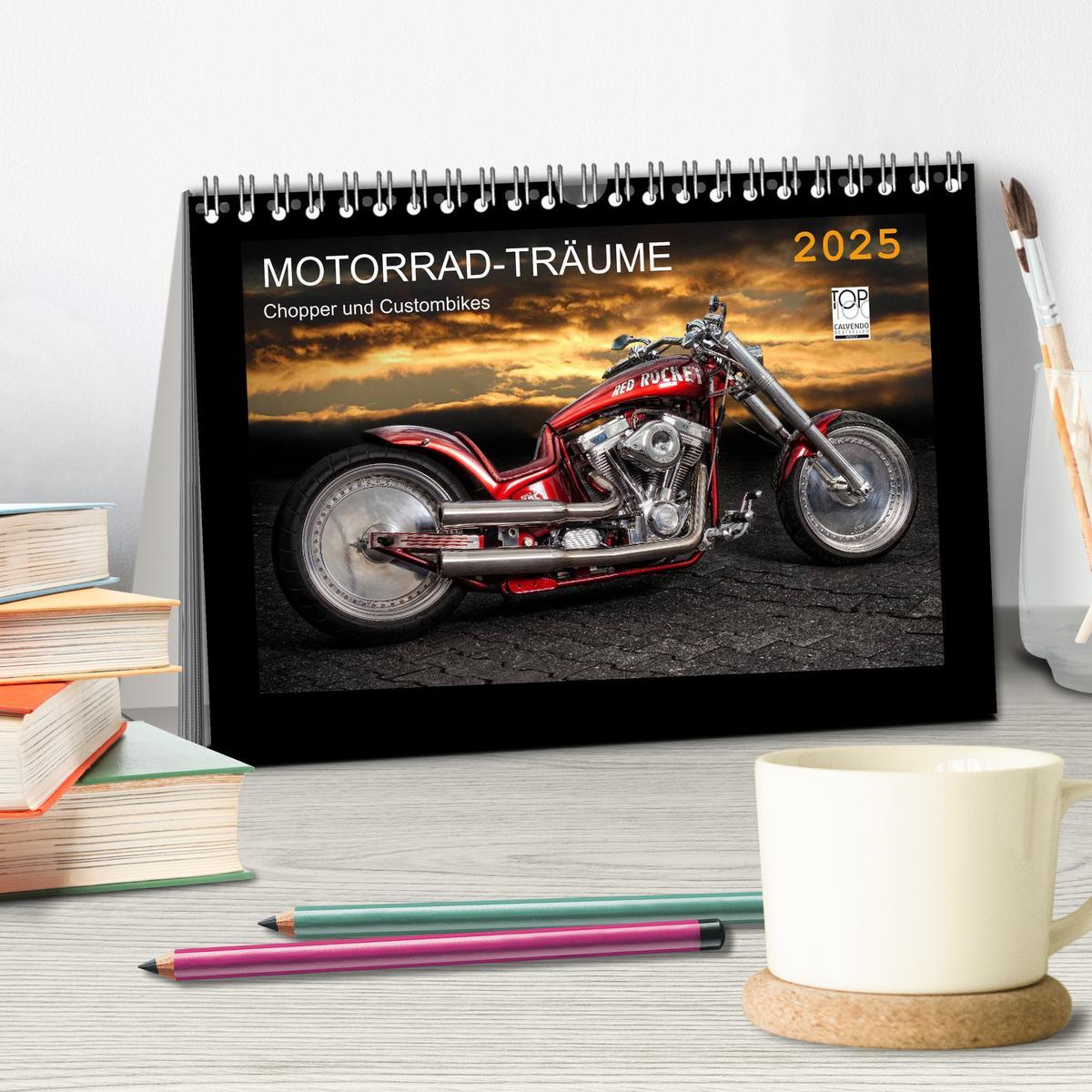 Bild: 9783435707973 | Motorrad-Träume ¿ Chopper und Custombikes (Tischkalender 2025 DIN...