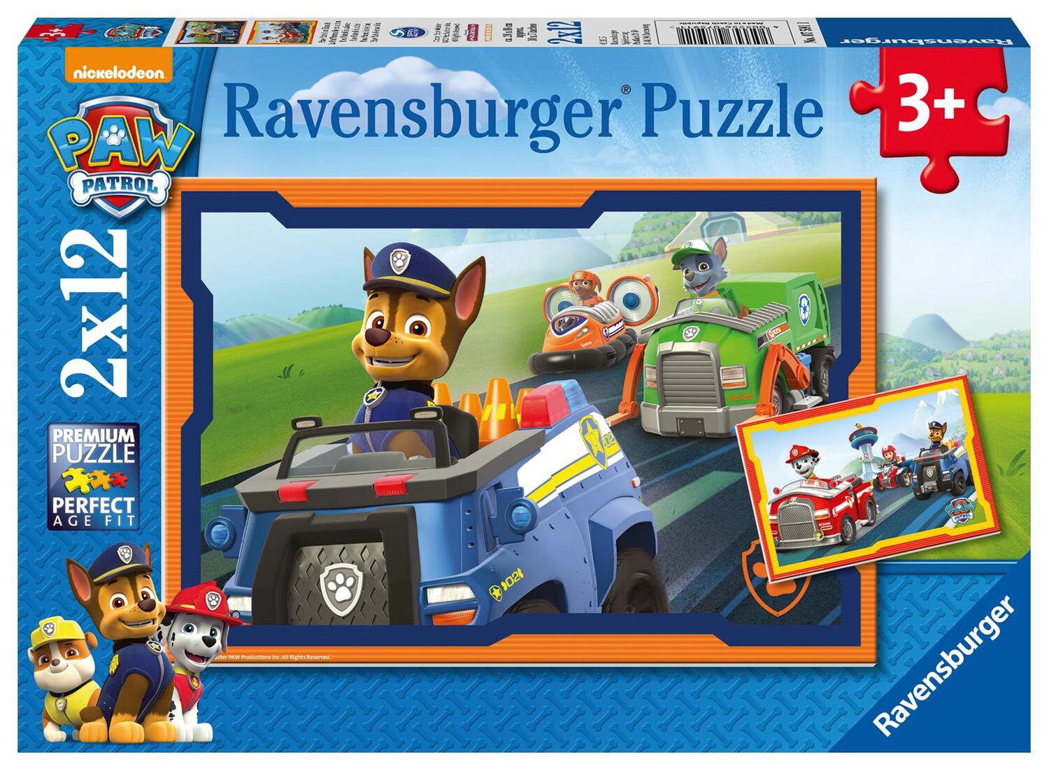 Cover: 4005556075911 | Paw Patrol im Einsatz. Puzzle 2 x 12 Teile | Spiel | Deutsch | 2015