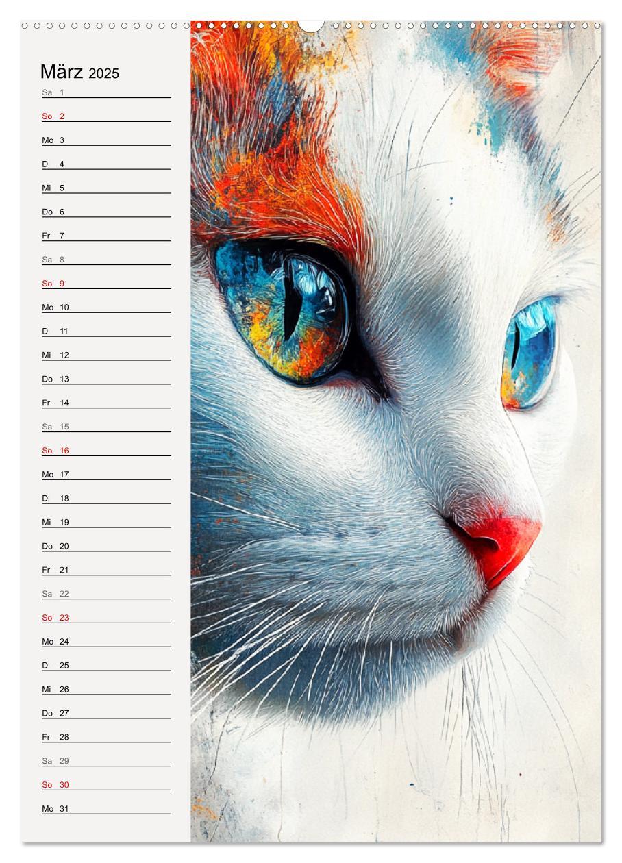 Bild: 9783457211977 | Katzenportraits. Moderne Samtpfoten-Kunst (Wandkalender 2025 DIN A2...