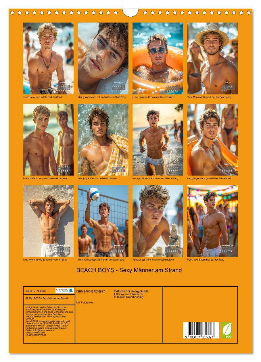 Bild: 9783457216897 | BEACH BOYS - Sexy Männer am Strand (Wandkalender 2025 DIN A3 hoch),...