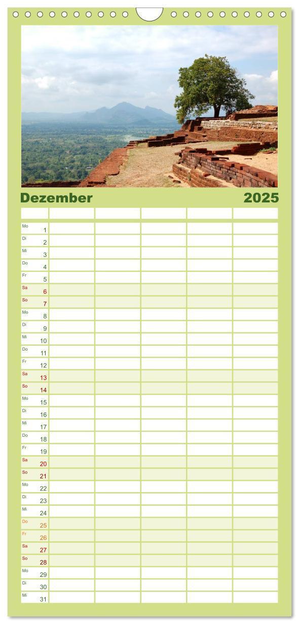 Bild: 9783457121535 | Familienplaner 2025 - Sri Lanka mit 5 Spalten (Wandkalender, 21 x...