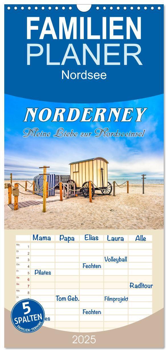 Cover: 9783457100042 | Familienplaner 2025 - NORDERNEY - Meine Liebe zur Nordseeinsel mit...