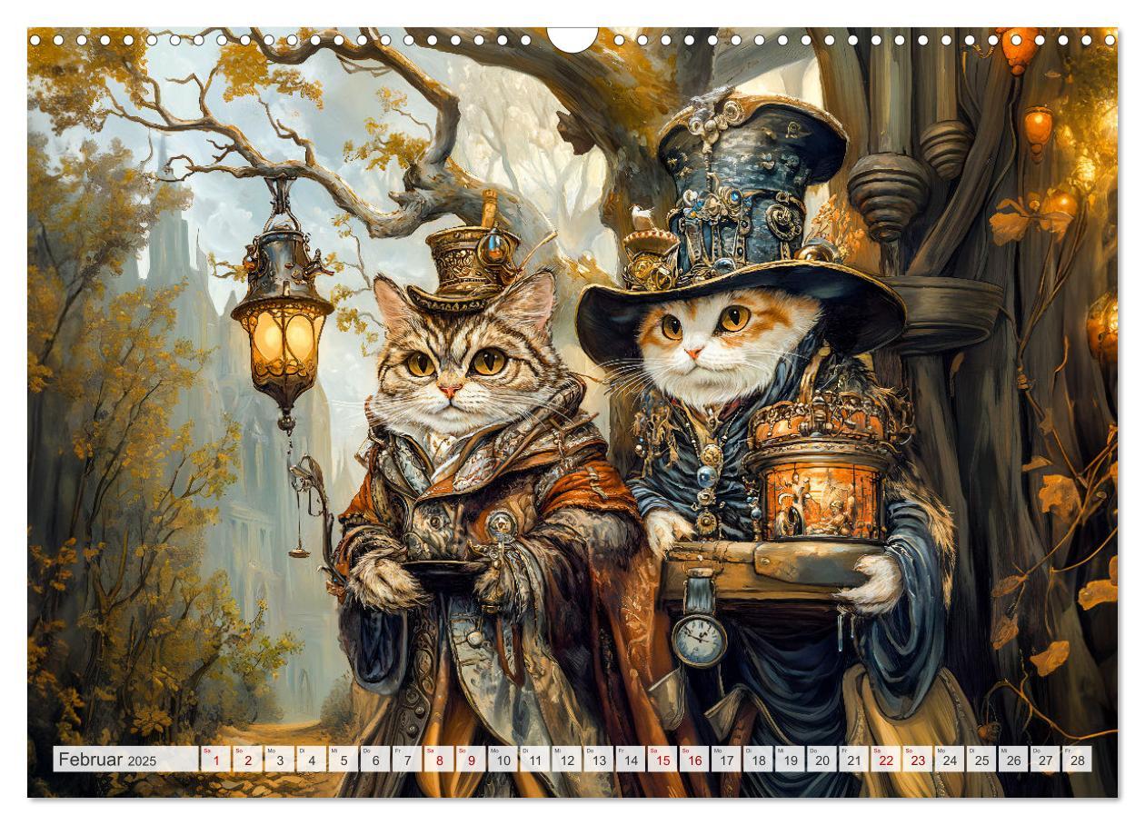 Bild: 9783457217832 | Magische Wesen im Zauberland - Fantasie-Tiere im Steampunk-Kalender...