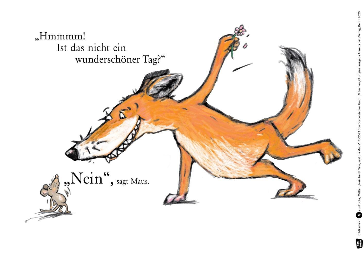 Bild: 4260694920022 | Nein heißt nein, sagt die Maus. Kamishibai Bildkartenset | Fuchs | Box