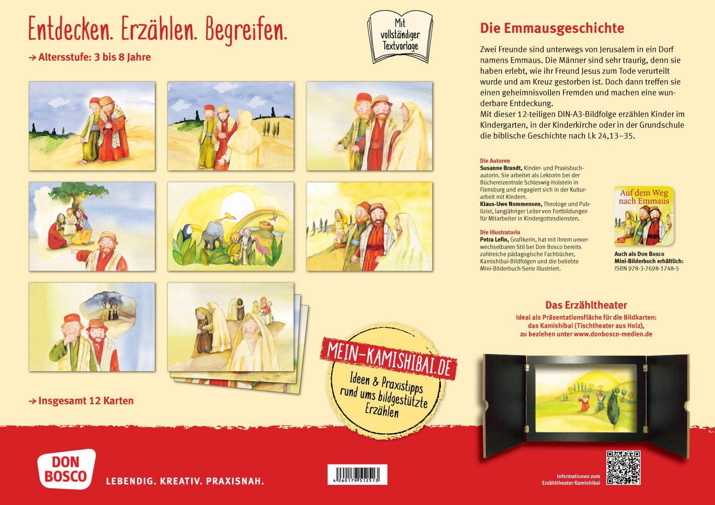 Bild: 4260179512513 | Die Emmausgeschichte. Kamishibai Bildkartenset. | Brandt (u. a.) | Box