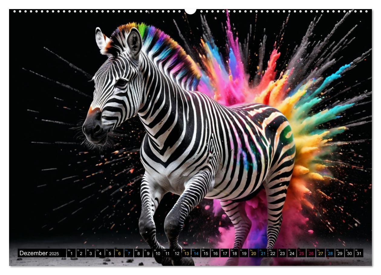 Bild: 9783457146200 | ZEBRAS - Modern Art (hochwertiger Premium Wandkalender 2025 DIN A2...