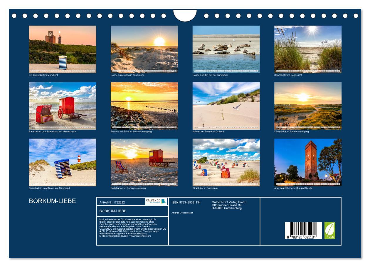 Bild: 9783435081134 | BORKUM-LIEBE (Wandkalender 2025 DIN A4 quer), CALVENDO Monatskalender