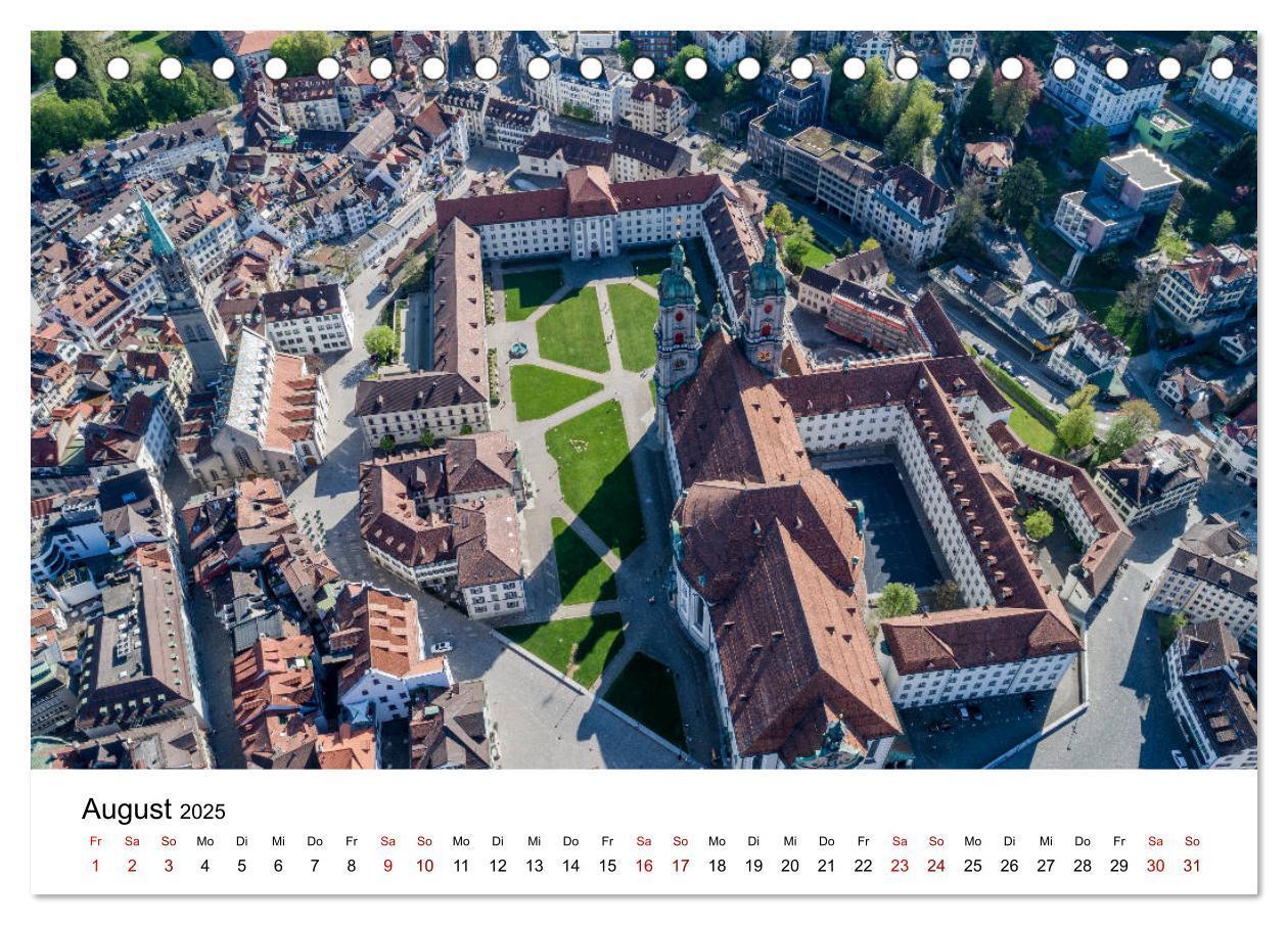 Bild: 9783435119868 | Luftbildkalender St. Gallen 2025 (Tischkalender 2025 DIN A5 quer),...