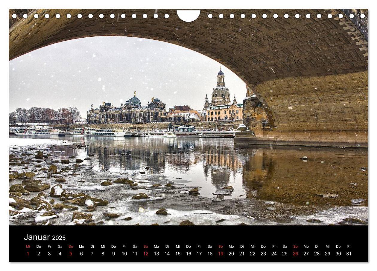 Bild: 9783435280827 | Dresden 2025 (Wandkalender 2025 DIN A4 quer), CALVENDO Monatskalender