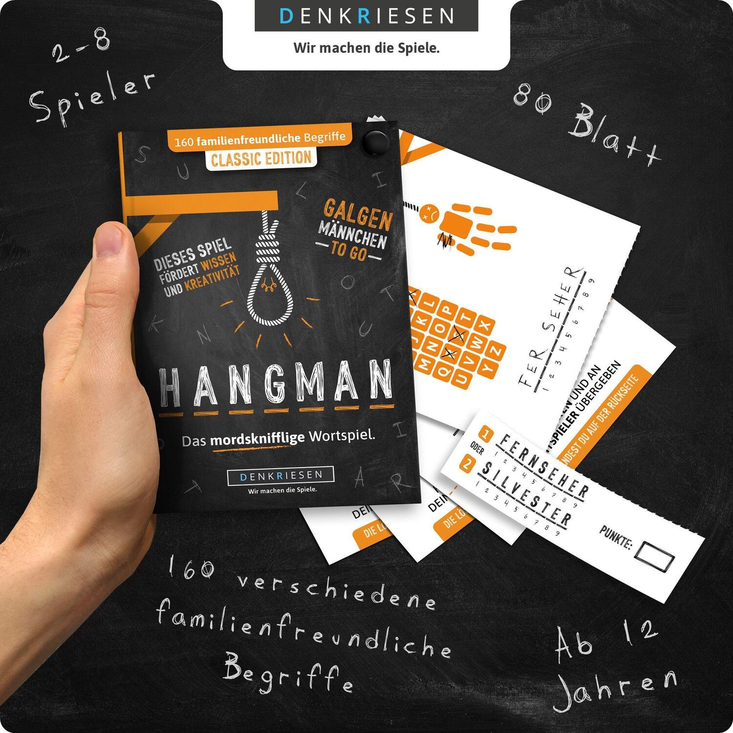 Bild: 4260528090792 | HANGMAN - CLASSIC EDITION - "Galgenmännchen TO GO" | Denkriesen | Go